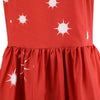 Round Collar Lace Stitching Short Sleeve Christmas A-line Women Vintage Dress
