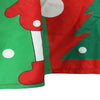Round Collar Lace Stitching Short Sleeve Christmas A-line Women Dress