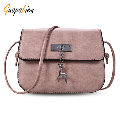 Guapabien Women Small Deer Flap Shoulder Crossbody Bag