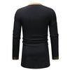 Men Casual Printed V-neck Long-sleeved Top