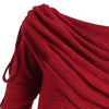 Women Dress Sexy Drawstring Off Shoulder Casual Style Plus Size Dresses