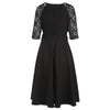 Lace Panel Ruched Bust Little Black Dress
