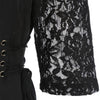 Lace Panel Ruched Bust Little Black Dress