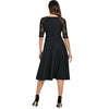 Lace Panel Ruched Bust Little Black Dress