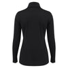 Mesh Panel Long Sleeve Turtleneck T-shirt