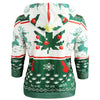 Long Sleeve Christmas Snowflake Print Hoodie