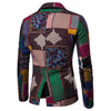 Split Back Colorful Printed Blazer