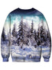 3D Christmas Cat Print Crew Neck Sweatshirt