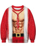 Crew Neck 3D Christmas Body Printed Sweatshirt