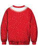 Crew Neck 3D Christmas Body Printed Sweatshirt