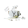 Coffee Cup Mirror Wall Clock Mute Clock Modern Home Decoration Wall Stickers Clock ZB053