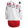 Open Shoulder Christmas Print Longline T Shirt