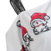 Open Shoulder Christmas Print Longline T Shirt