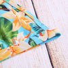 Spaghetti Strap Padded Floral Print Beaded Low Waist Women Bikini Set