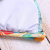 Spaghetti Strap Padded Floral Print Beaded Low Waist Women Bikini Set