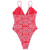 Spaghetti Strap Backless Padded Print Women Swimsuit