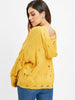 Drop Shoulder Distressed Hooded Sweater