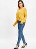 Drop Shoulder Distressed Hooded Sweater