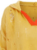 Drop Shoulder Distressed Hooded Sweater