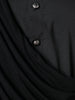 Asymmetric Button Up Solid Shirt