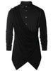 Asymmetric Button Up Solid Shirt
