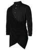 Asymmetric Button Up Solid Shirt