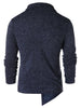 Asymmetric Panel Shawl Collar Sweater