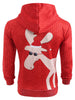 Drawstring Christmas Reindeer Print Pullover Hoodie