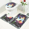Stone Window Printing Toilet Mat Three-piece Bathroom Anti-slip Carpet Set