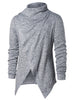 Asymmetric Button Long Sleeve Cardigan
