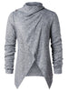 Asymmetric Button Long Sleeve Cardigan