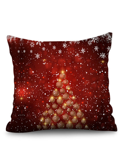 4PCS Christmas Ball Candy Cane Stocking Printed Pillow Cover