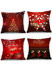 4PCS Christmas Ball Candy Cane Stocking Printed Pillow Cover