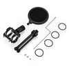 PS - 3 Desktop Microphone Holder Bracket with Double Pop Filter Stand