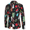 Christmas Snowmen Candy Tree Printed Casual Blazer