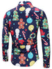Christmas Theme Print Button Up Shirt