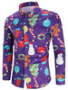 Christmas Theme Print Button Up Shirt
