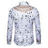Ethnic Geometric Splatter Paint Print Shirt