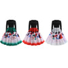Round Collar Long Sleeve Note Print Christmas A-line Women Vintage Dress