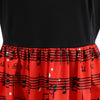 Round Collar Long Sleeve Note Print Christmas A-line Women Vintage Dress
