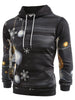 Snowflake Christmas Ball Print Drawstring Hoodie