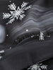 Snowflake Christmas Ball Print Drawstring Hoodie