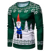 Santa Claus Christmas Print Long Sleeves Tee