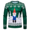 Santa Claus Christmas Print Long Sleeves Tee