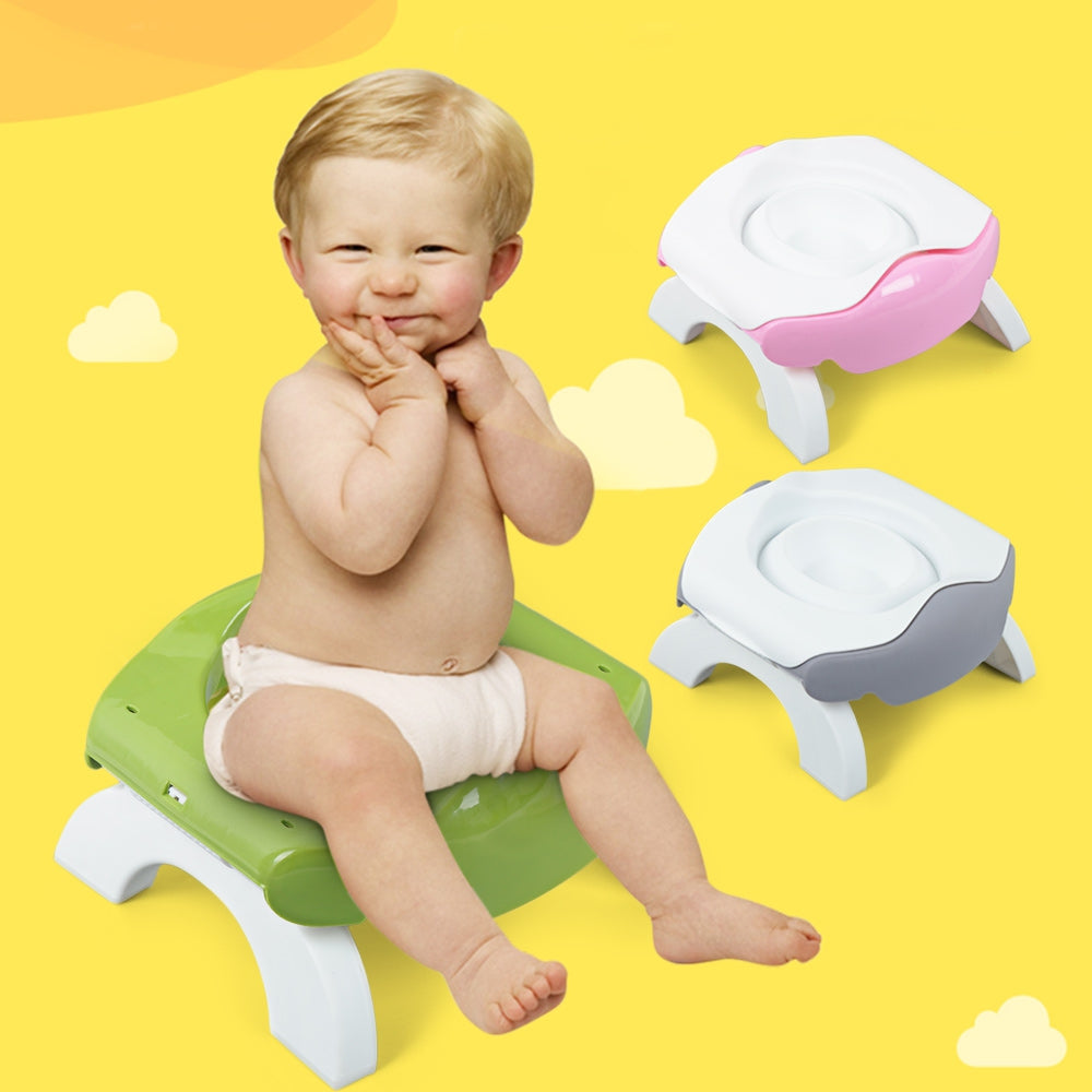 3-in-1 Folding Kids Travel Toilet Potty Seat with Reusable Liner
