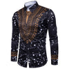 Ethnic Geometric Splatter Paint Print Shirt