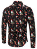 Casual Snowmen Elk Print Christmas Shirt