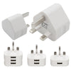 UK Mains Wall 3 Pin Plug Adaptor Charger with 3 USB Ports for Phones Tablets CE
