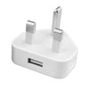 UK Mains Wall 3 Pin Plug Adaptor Charger with 3 USB Ports for Phones Tablets CE