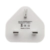UK Mains Wall 3 Pin Plug Adaptor Charger with 3 USB Ports for Phones Tablets CE